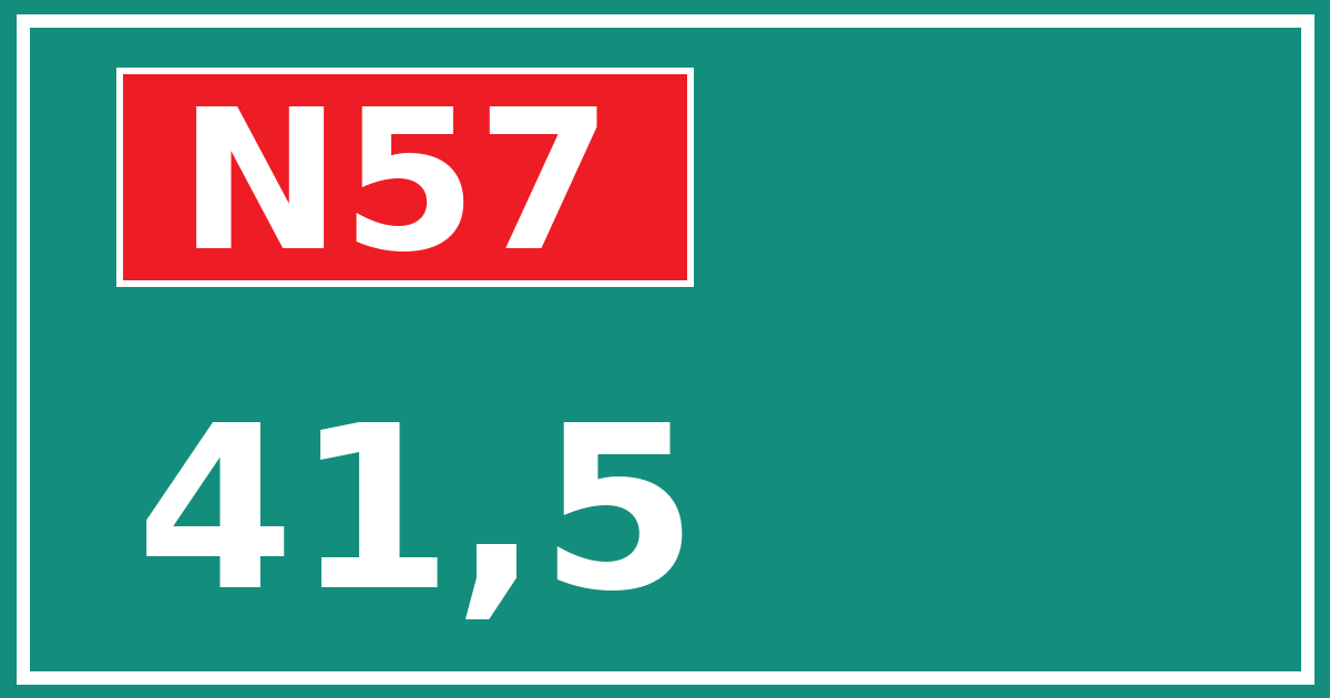 Hectometerbord N57 41,5