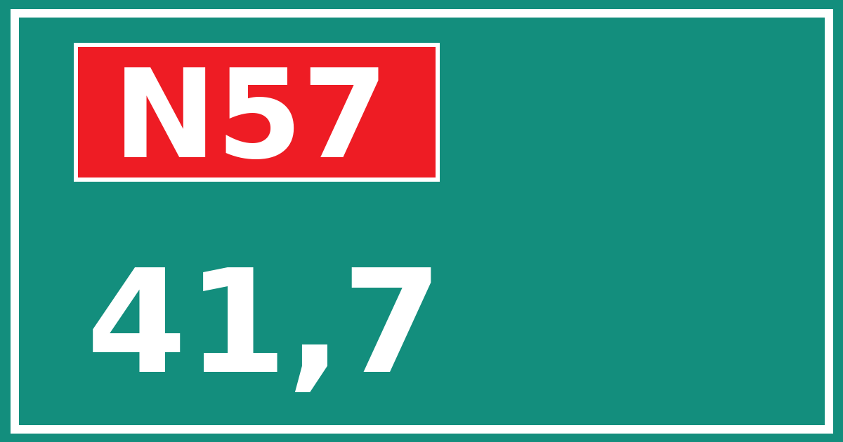 Hectometerbord N57 41,7