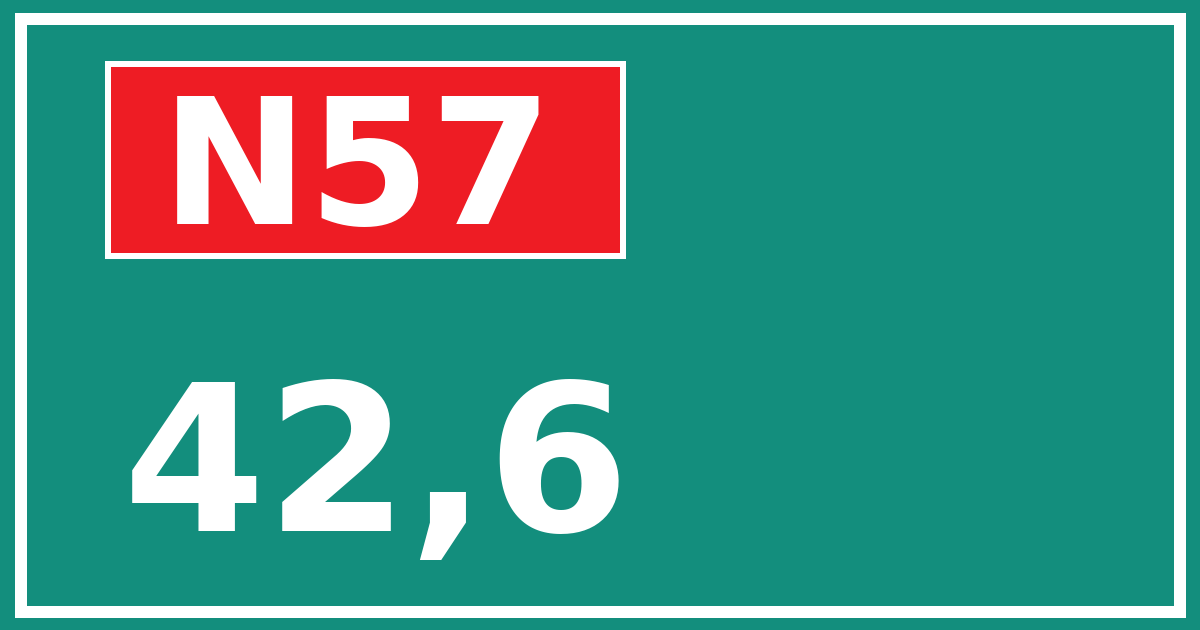 Hectometerbord N57 42,6
