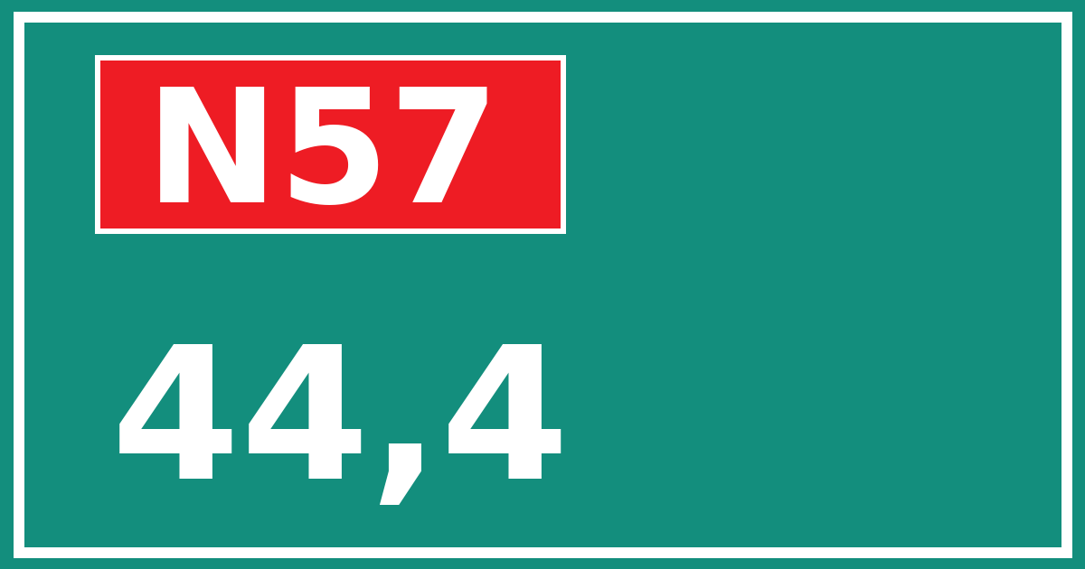 Hectometerbord N57 44,4