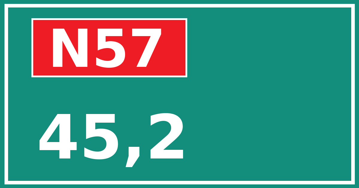 Hectometerbord N57 45,2