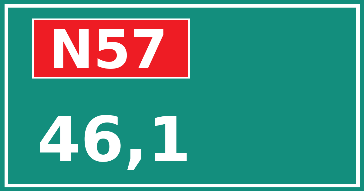 Hectometerbord N57 46,1