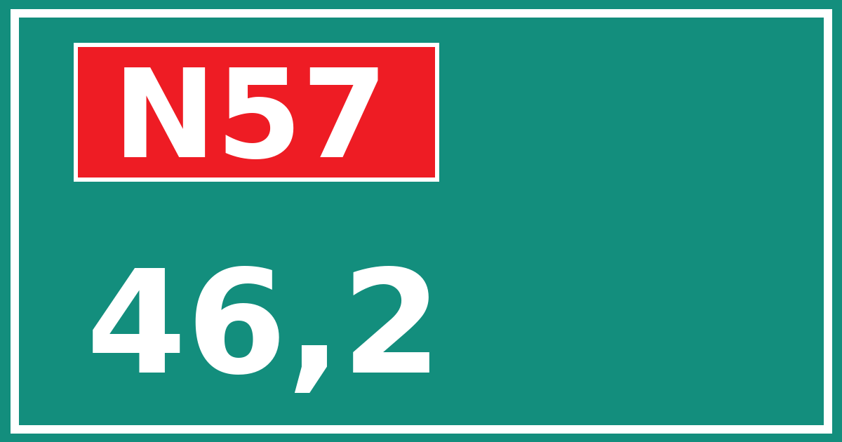 Hectometerbord N57 46,2