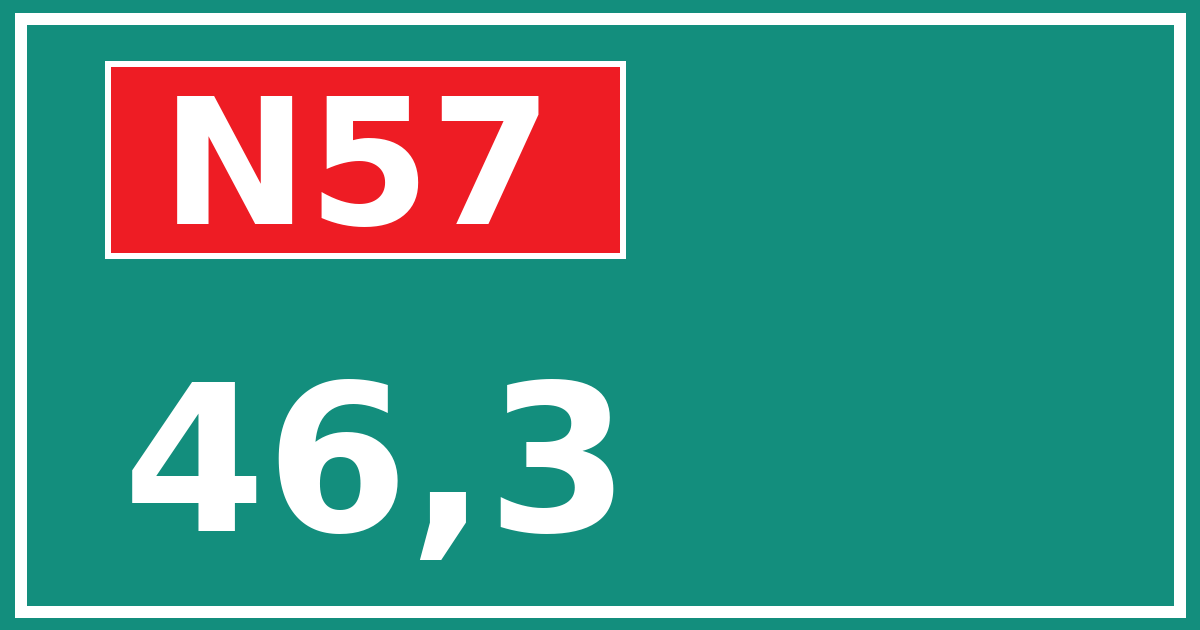 Hectometerbord N57 46,3