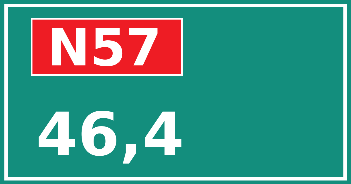Hectometerbord N57 46,4