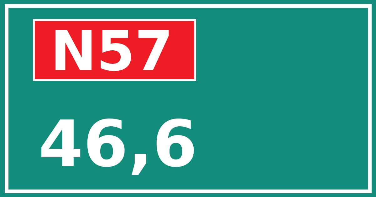 Hectometerbord N57 46,6