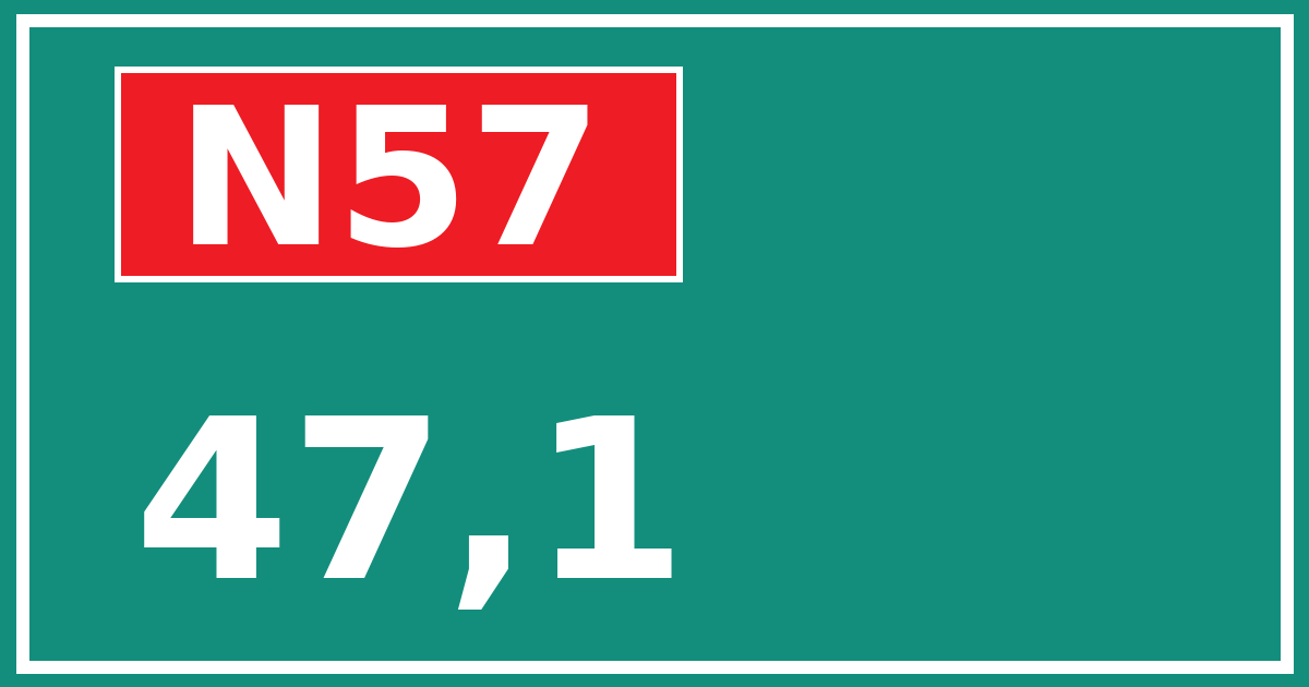 Hectometerbord N57 47,1