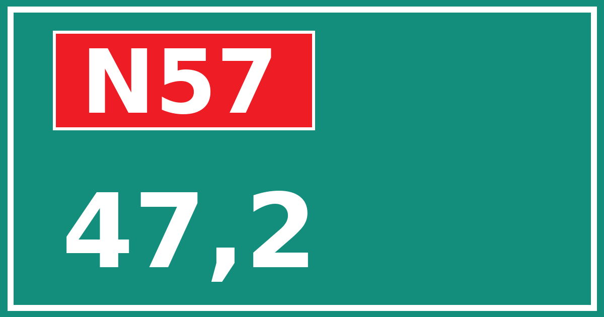 Hectometerbord N57 47,2