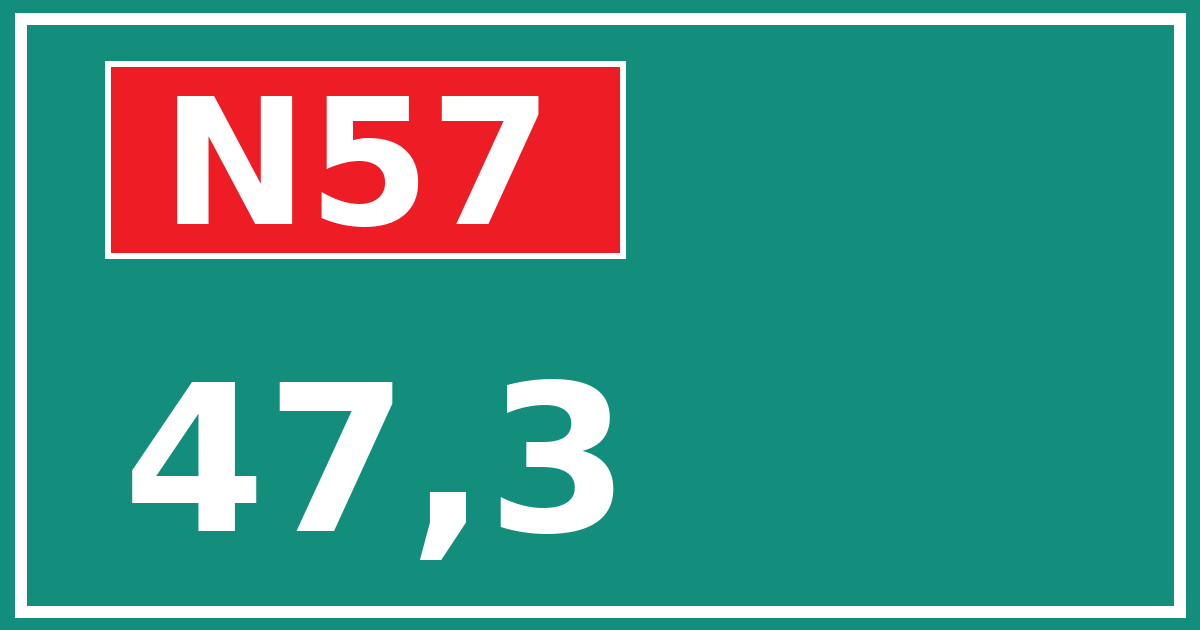 Hectometerbord N57 47,3