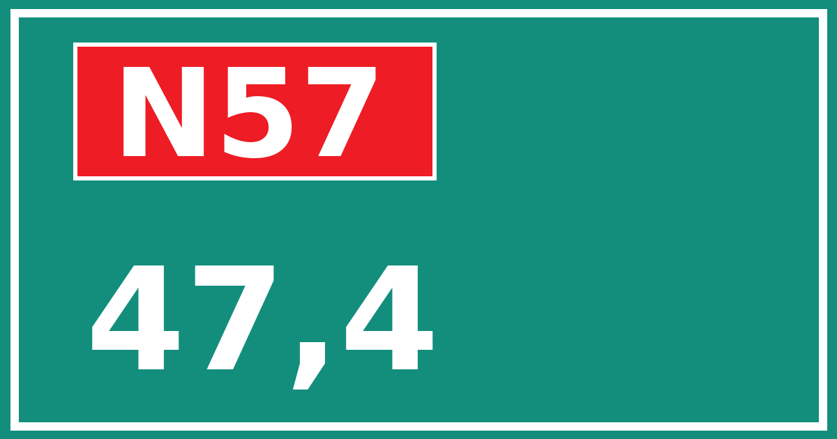 Hectometerbord N57 47,4