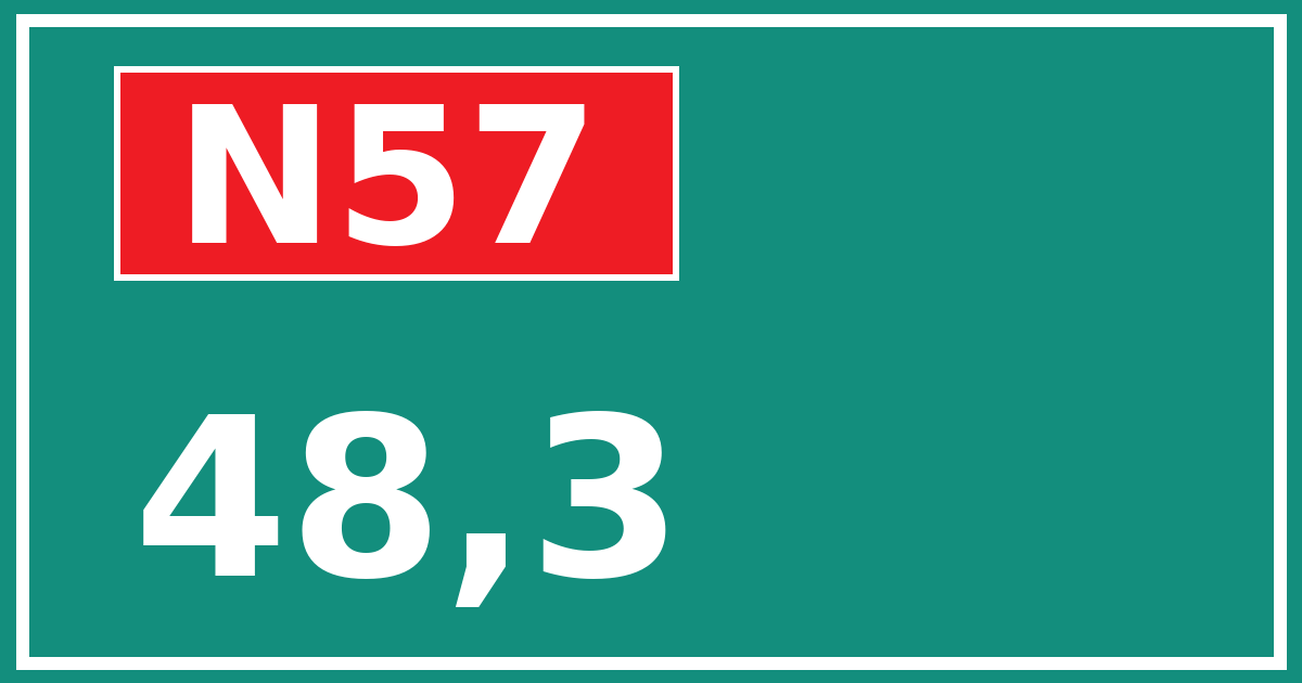 Hectometerbord N57 48,3