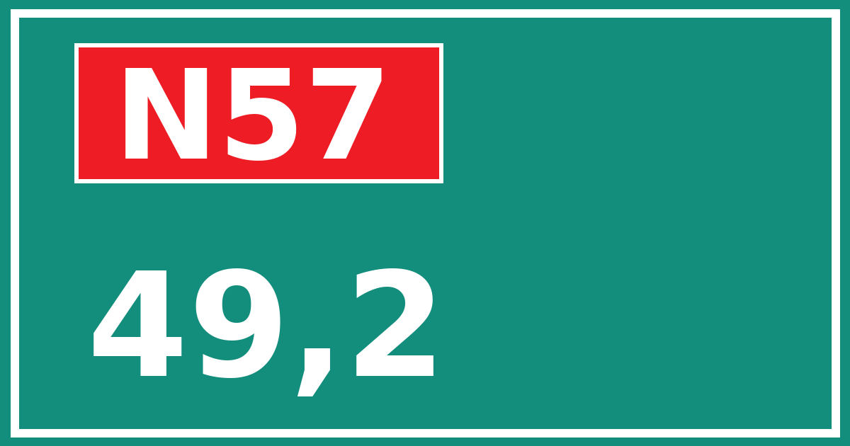 Hectometerbord N57 49,2