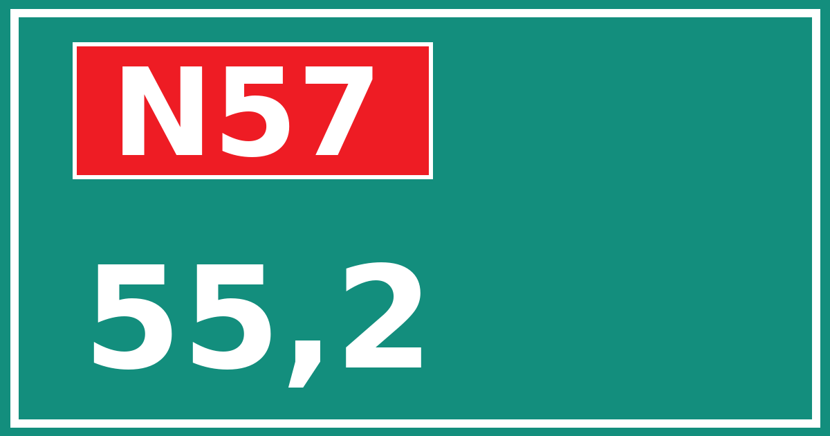Hectometerbord N57 55,2