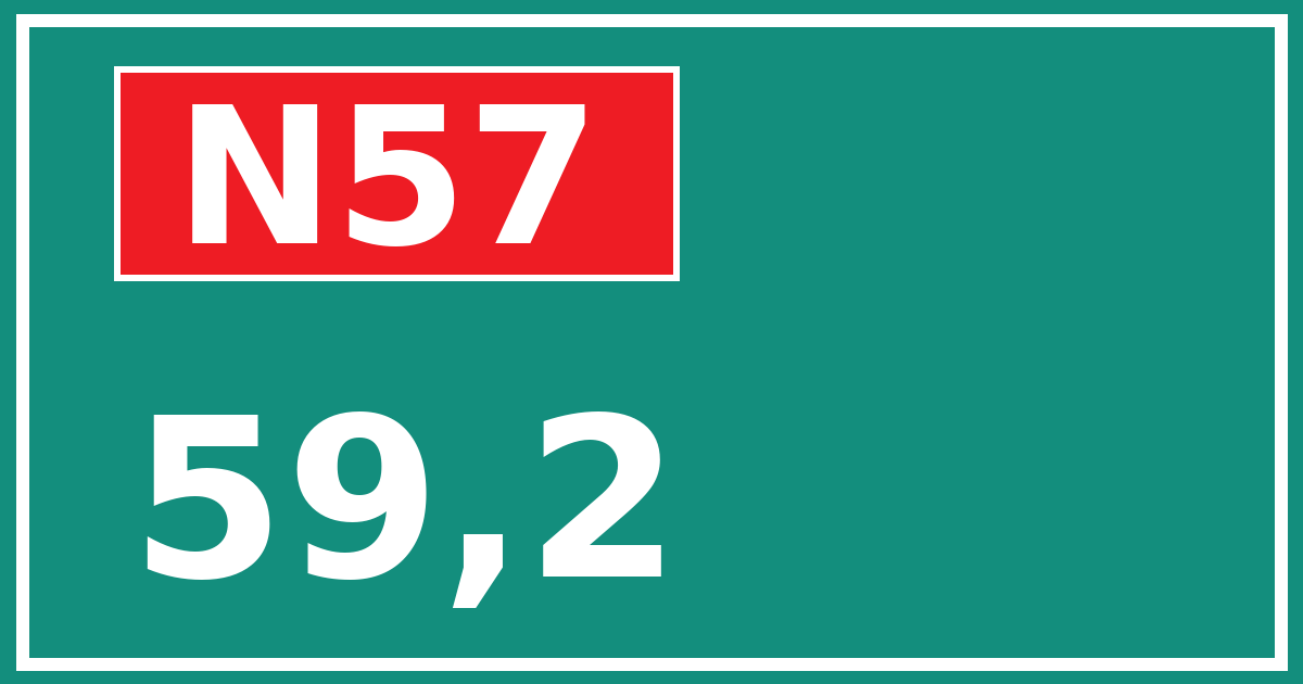 Hectometerbord N57 59,2