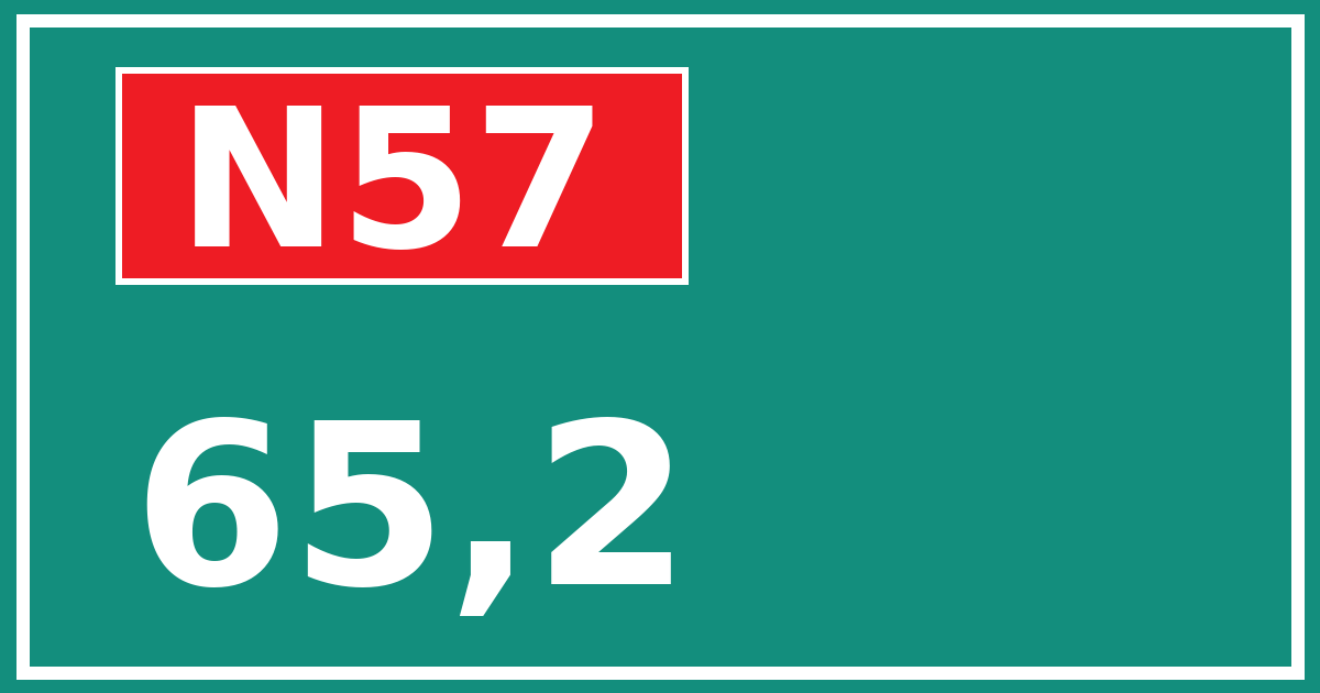 Hectometerbord N57 65,2