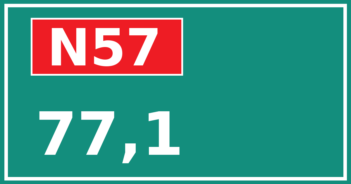 Hectometerbord N57 77,1