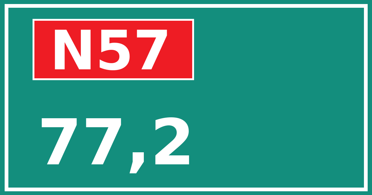 Hectometerbord N57 77,2