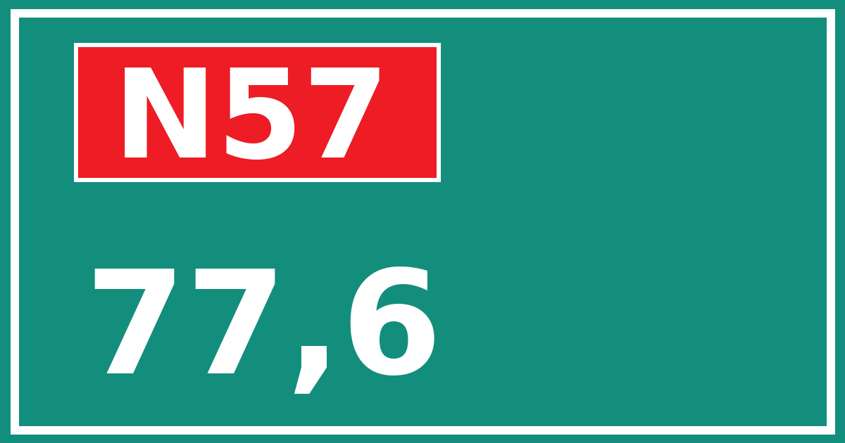 Hectometerbord N57 77,6
