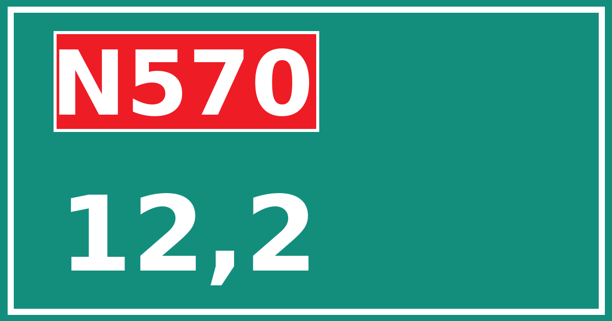 Hectometerbord N570 12,2