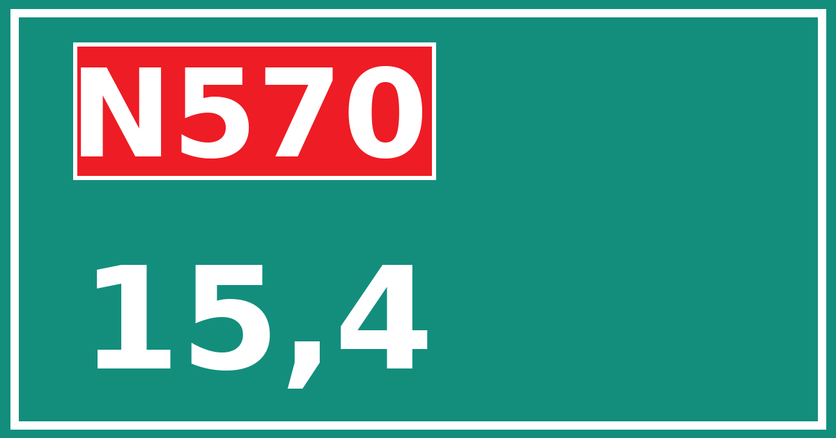 Hectometerbord N570 15,4