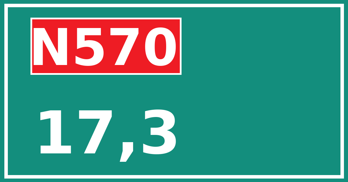 Hectometerbord N570 17,3