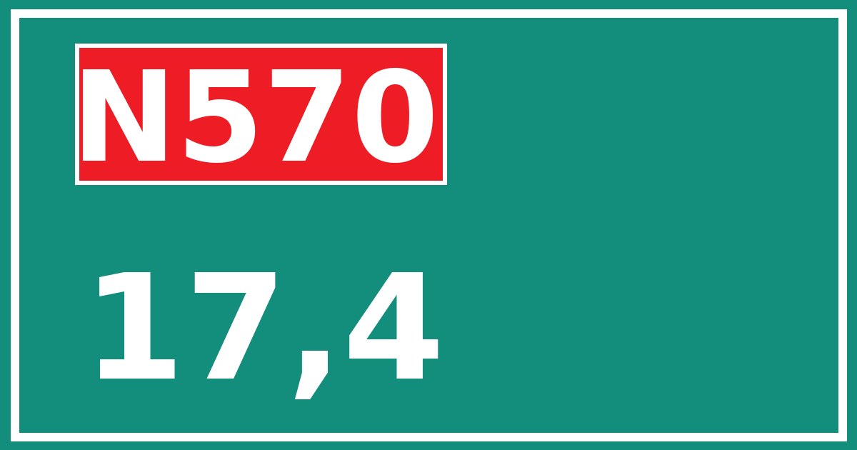 Hectometerbord N570 17,4