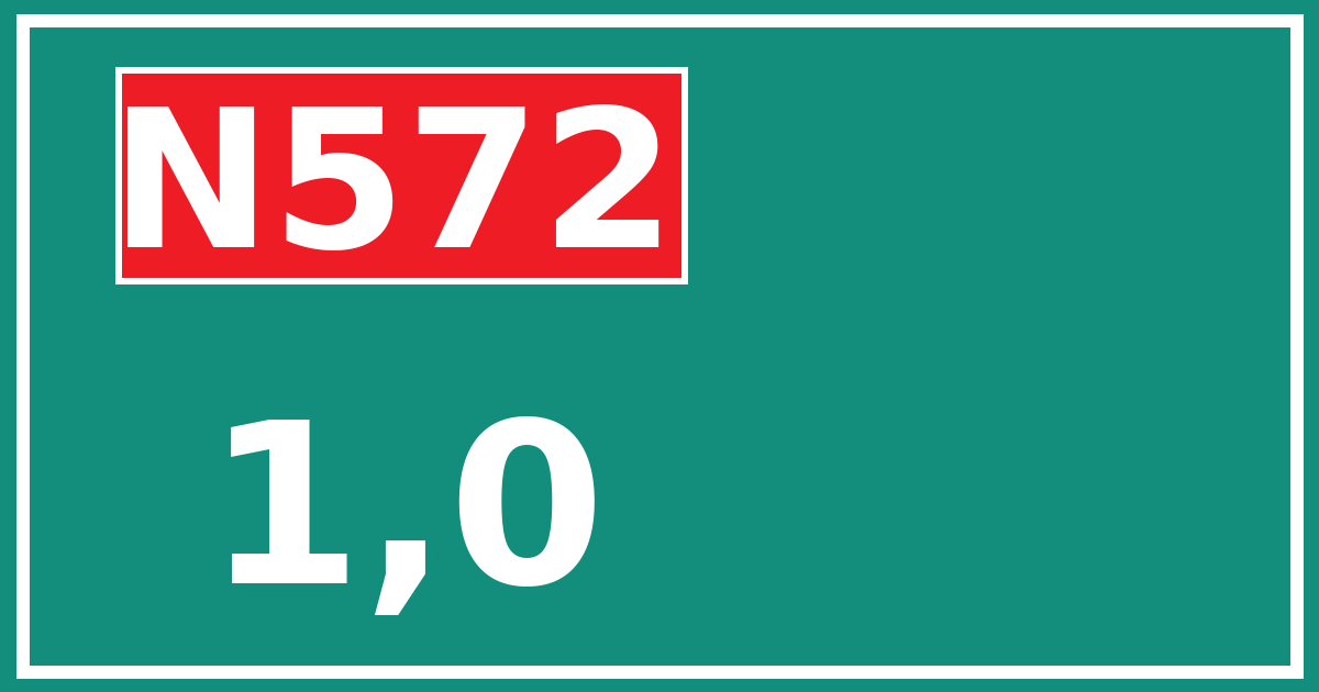 Hectometerbord N572 1,0
