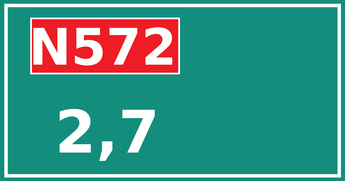 Hectometerbord N572 2,7