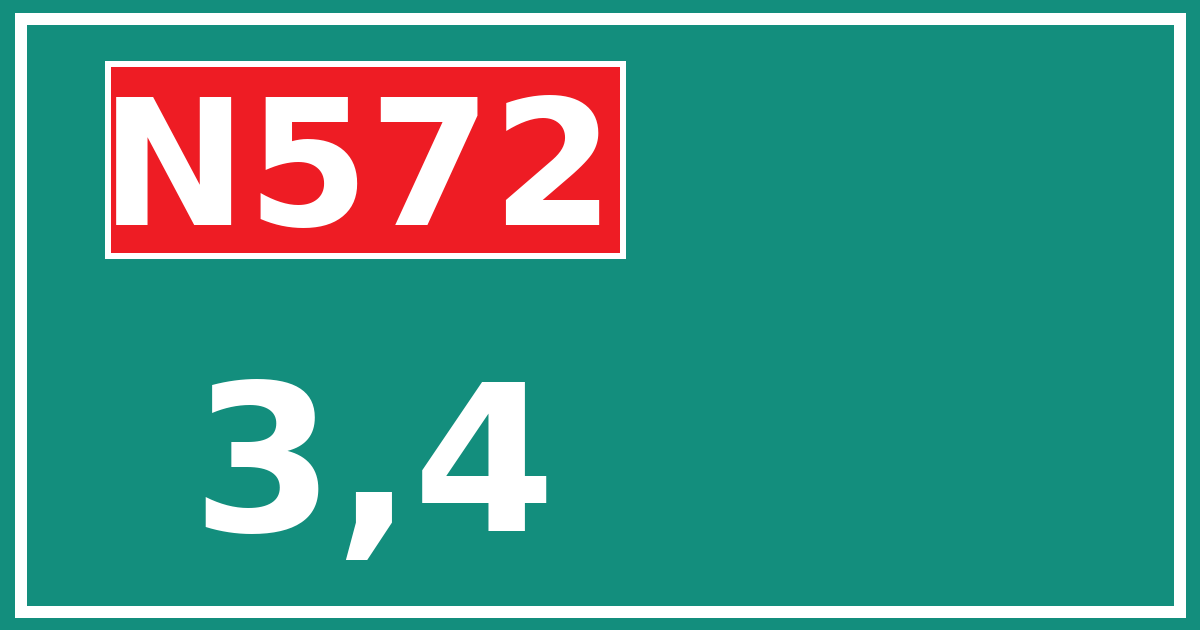 Hectometerbord N572 3,4