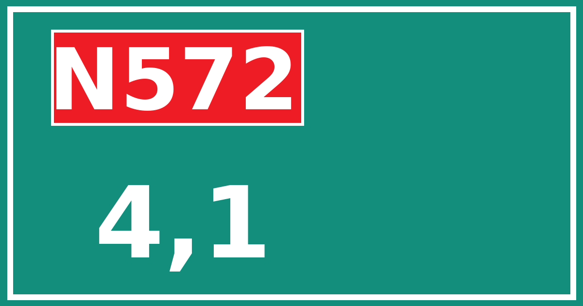 Hectometerbord N572 4,1