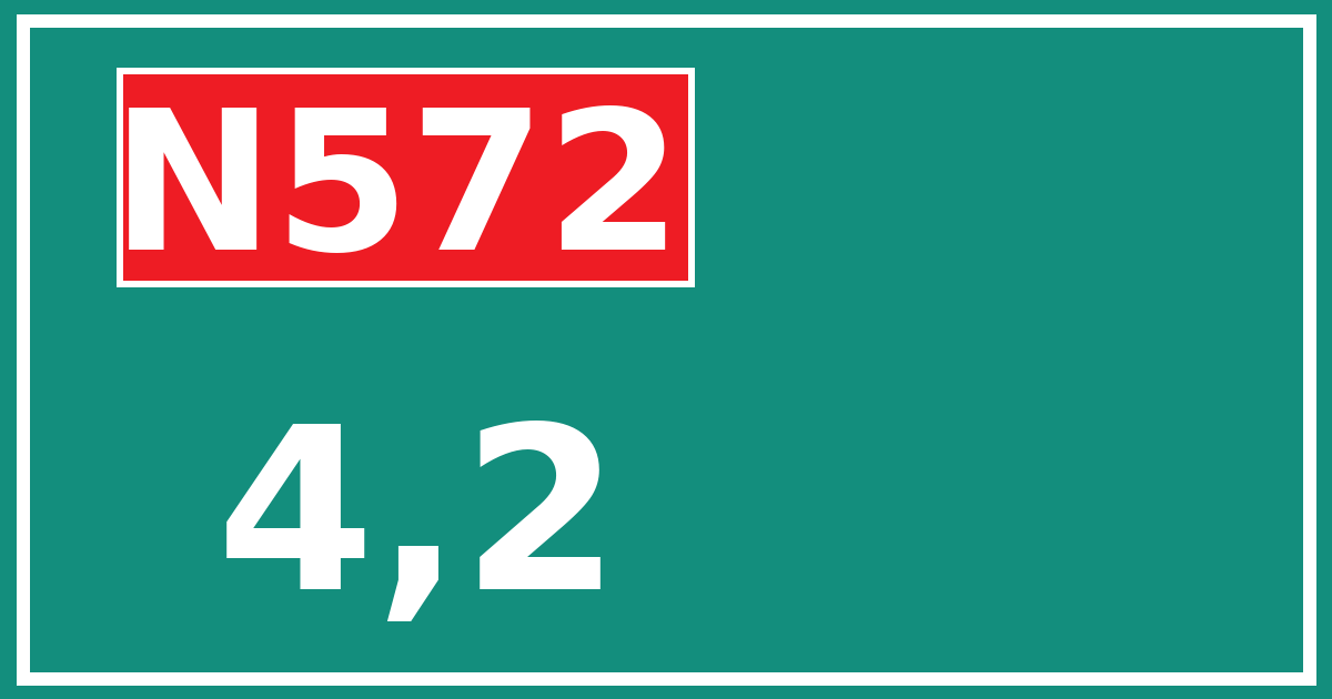 Hectometerbord N572 4,2