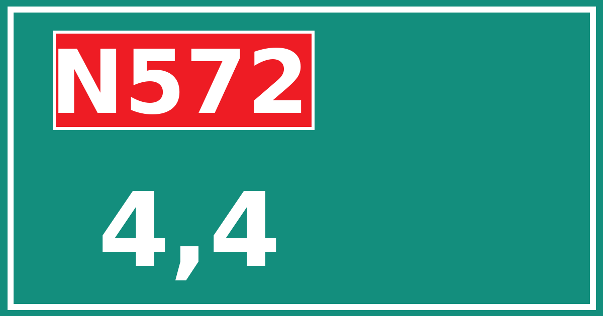 Hectometerbord N572 4,4
