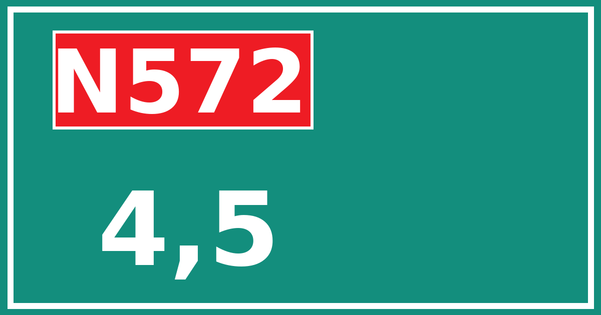 Hectometerbord N572 4,5