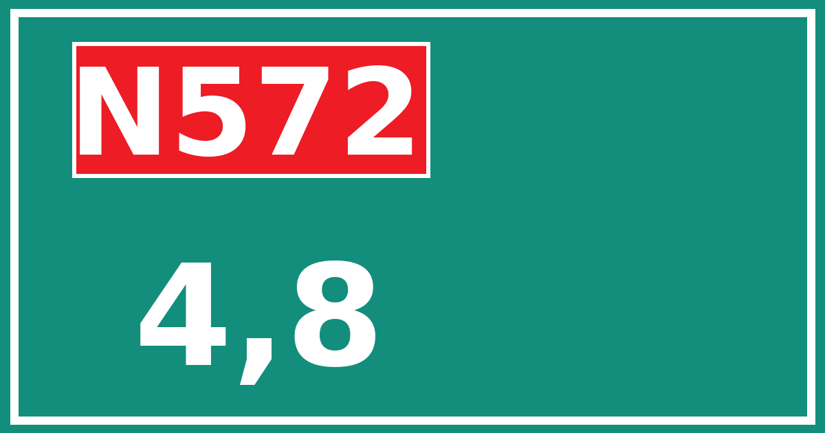 Hectometerbord N572 4,8