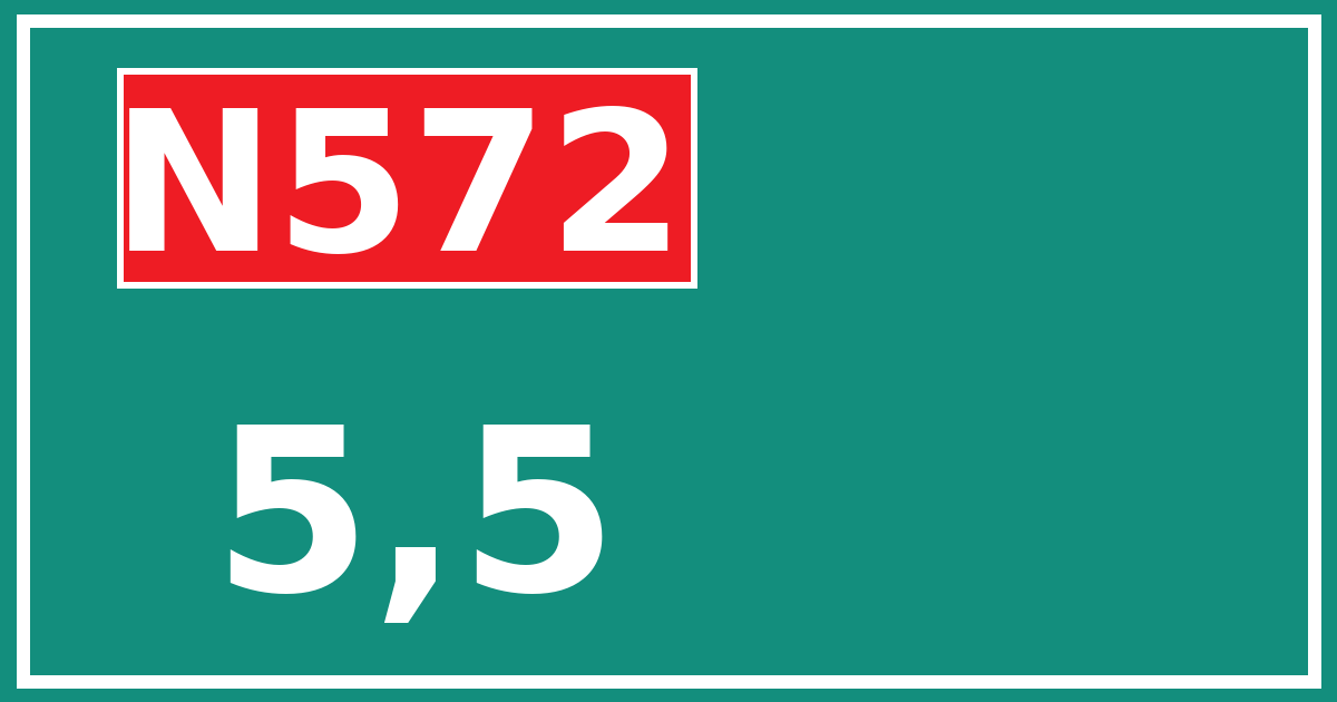 Hectometerbord N572 5,5