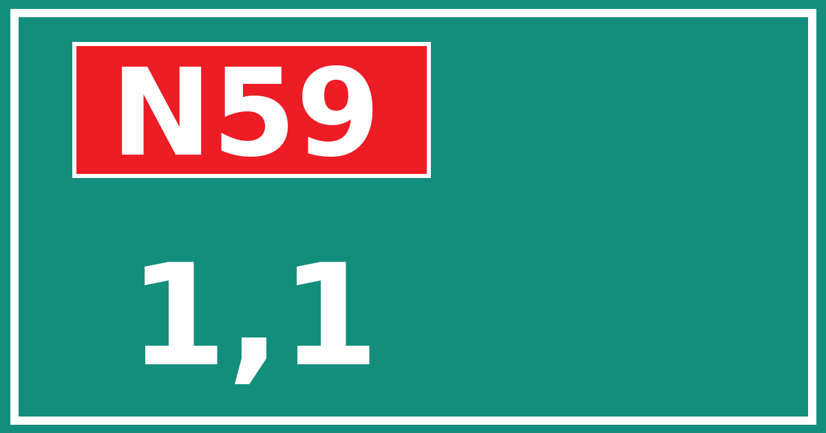 Hectometerbord N59 1,1
