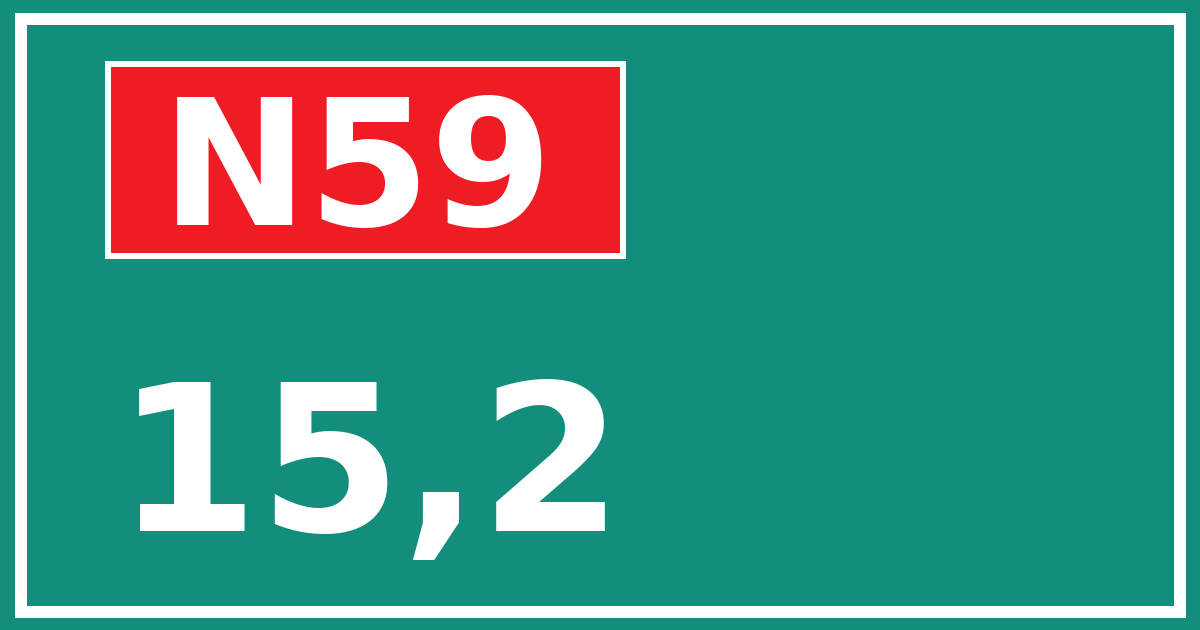 Hectometerbord N59 15,2