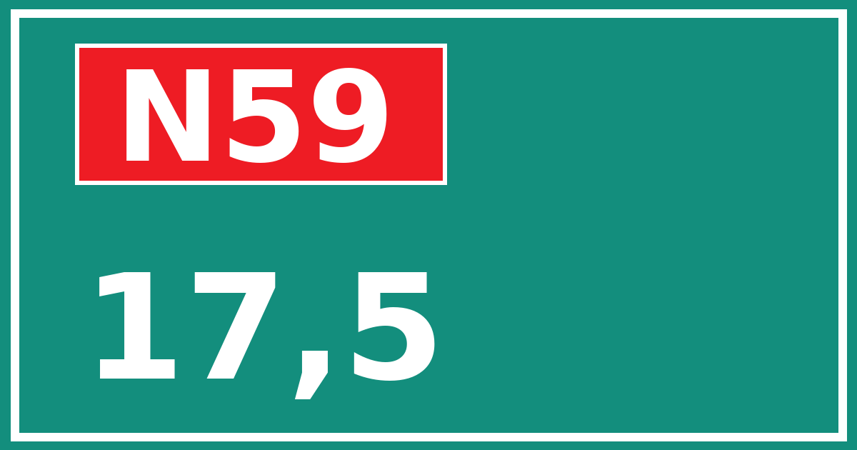Hectometerbord N59 17,5