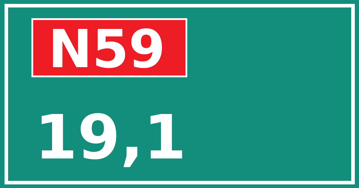 Hectometerbord N59 19,1