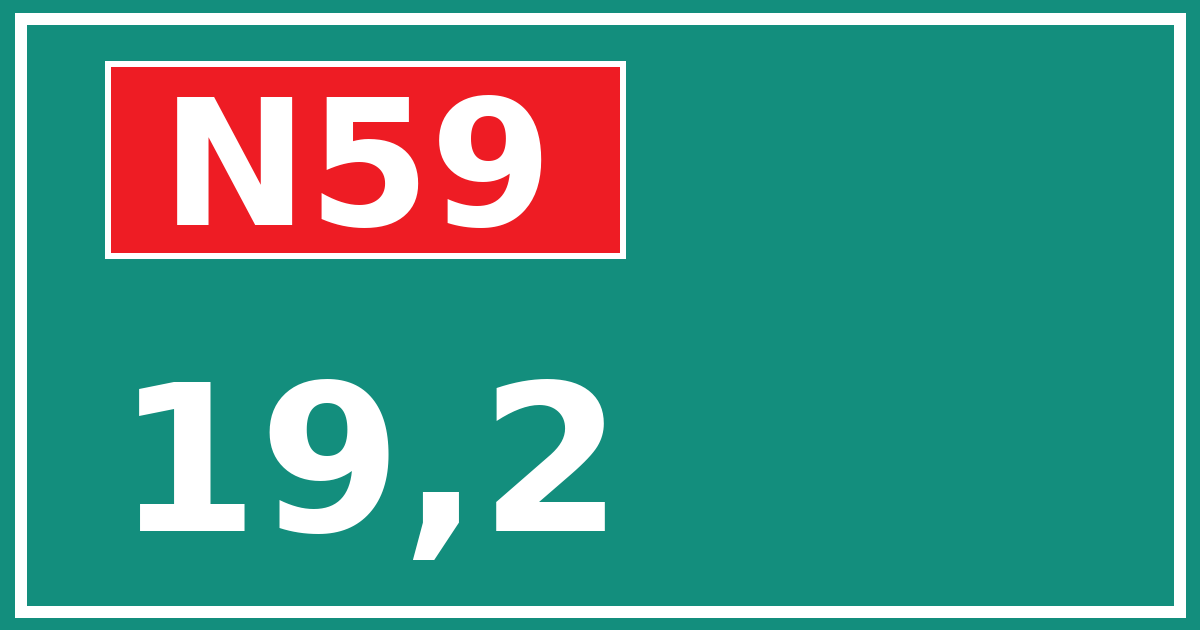 Hectometerbord N59 19,2