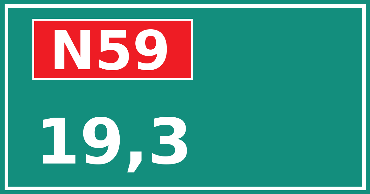 Hectometerbord N59 19,3