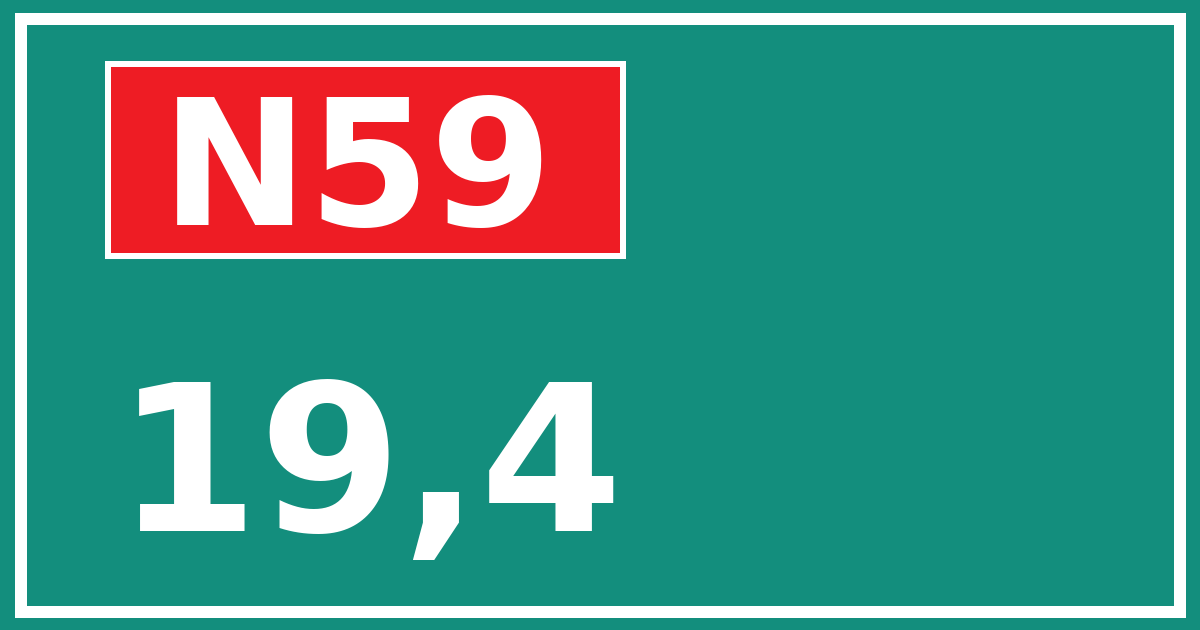 Hectometerbord N59 19,4