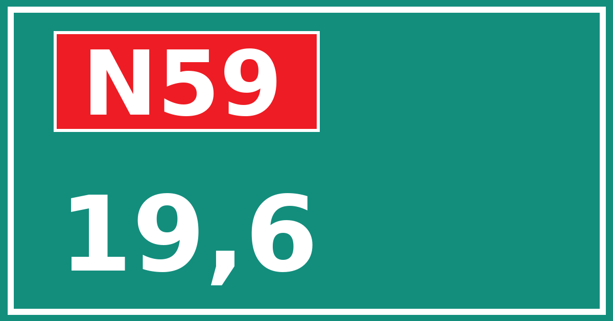 Hectometerbord N59 19,6