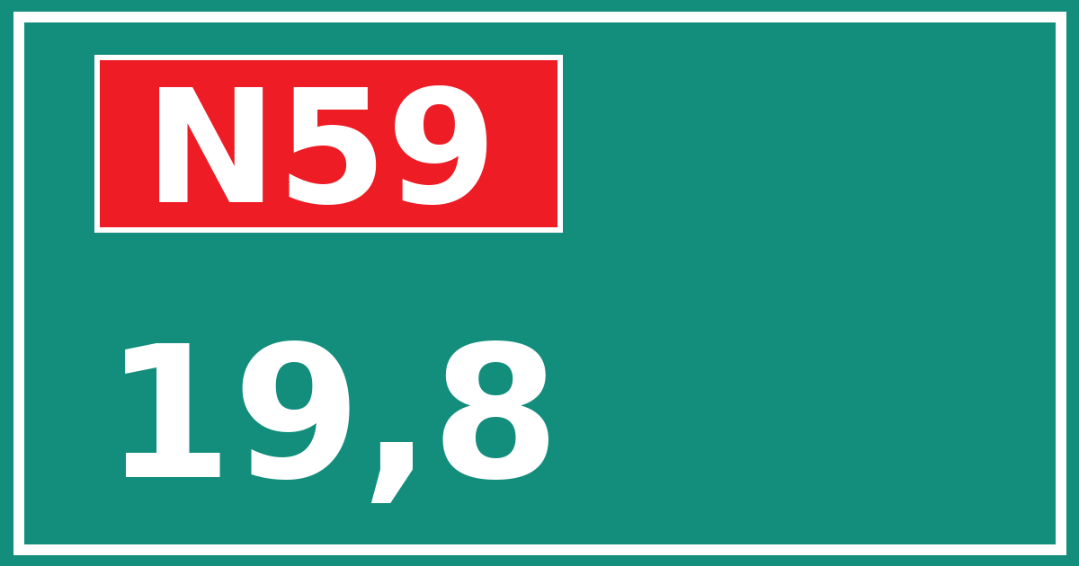 Hectometerbord N59 19,8