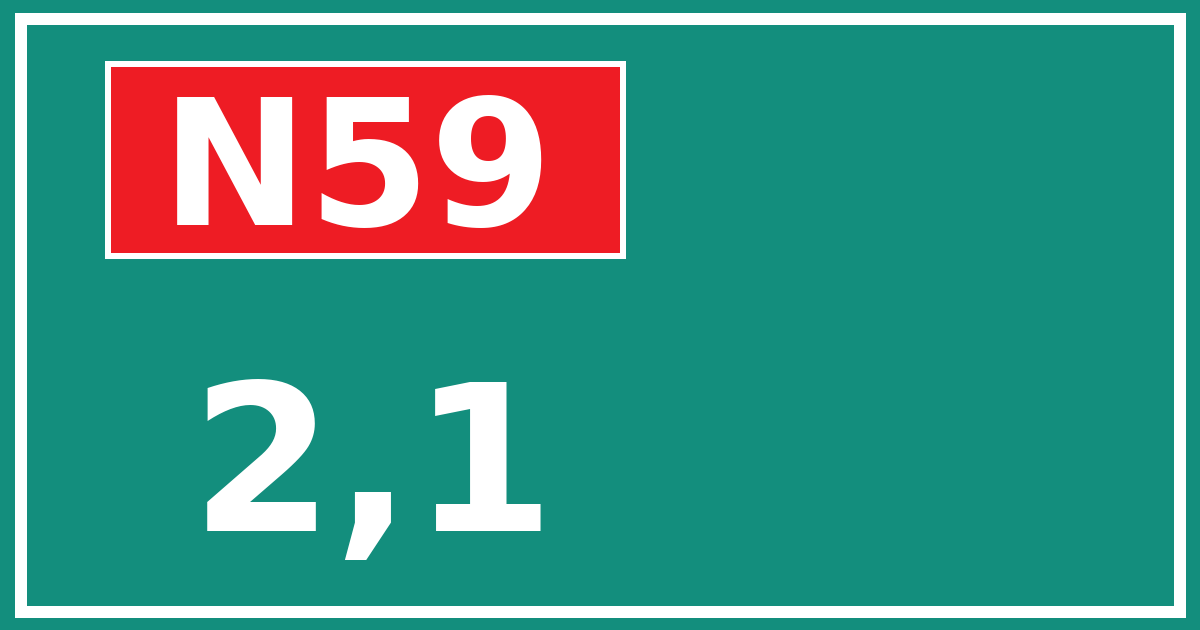 Hectometerbord N59 2,1