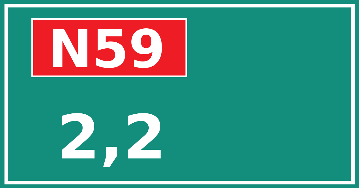 Hectometerbord N59 2,2