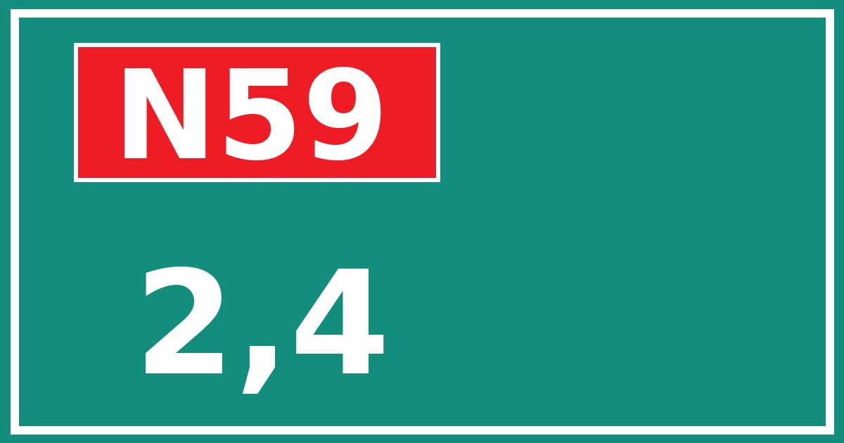 Hectometerbord N59 2,4