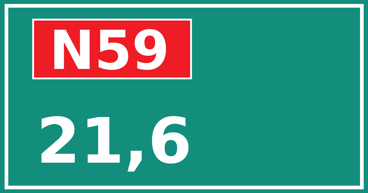 Hectometerbord N59 21,6
