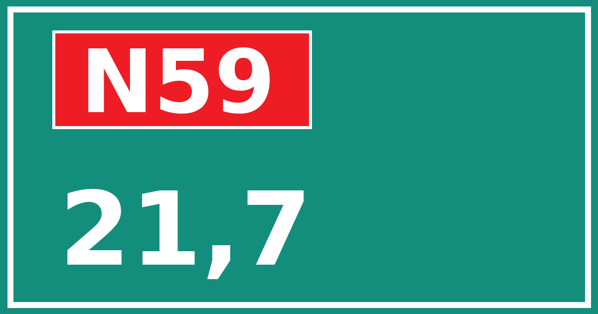 Hectometerbord N59 21,7