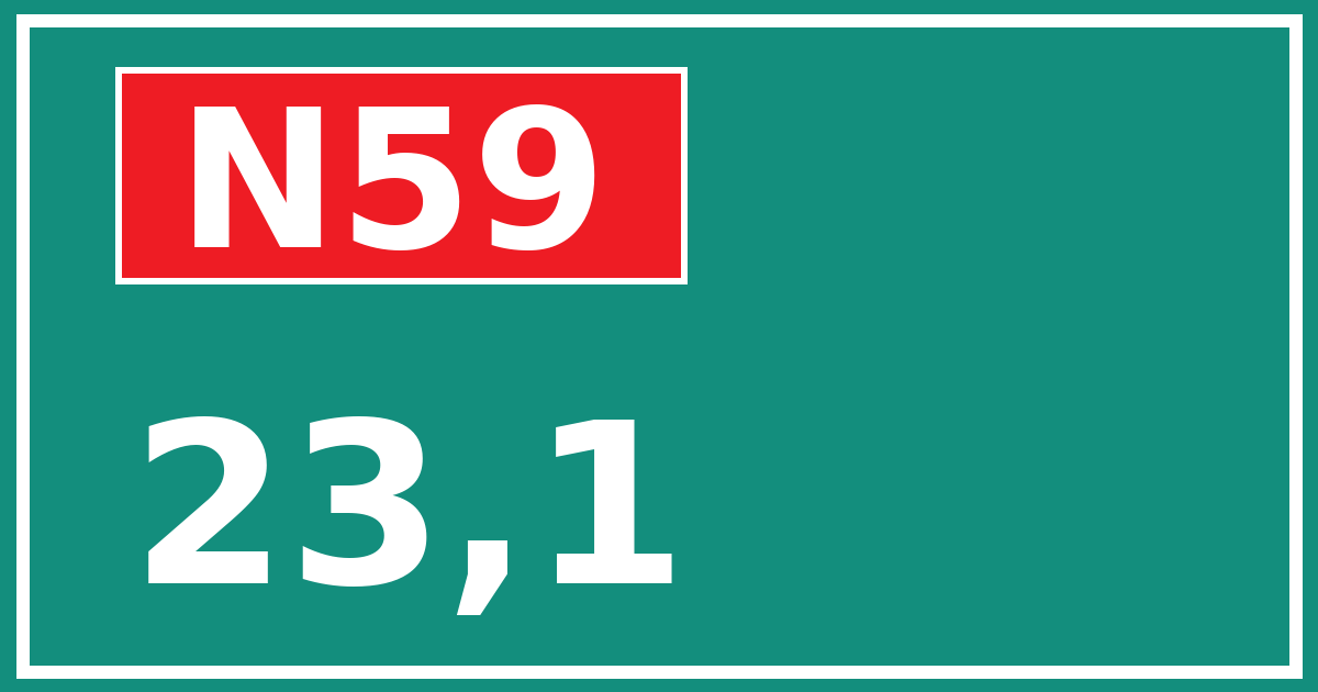 Hectometerbord N59 23,1